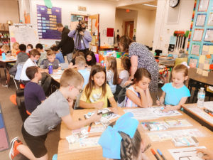First-graders at Highland Lakes Elementary learning how to code with Ozobot. Engaging, hands-on STEM education in the classroom.