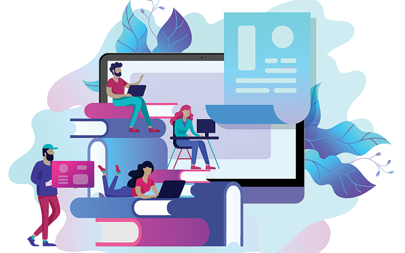 Illustration of remote teaching tools
