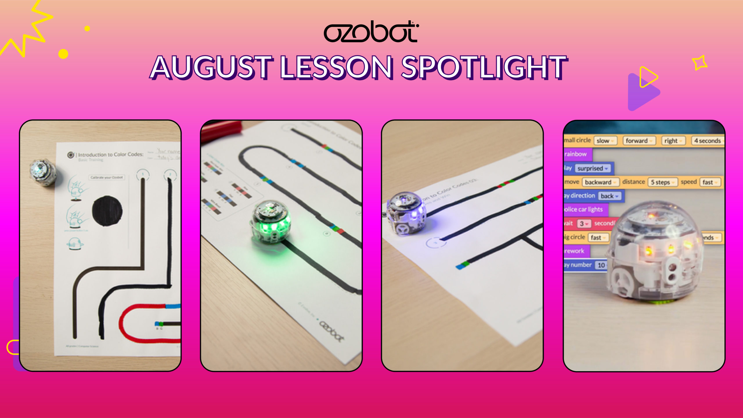 August Lesson Spotlight 2023 back to school coding activities for kids