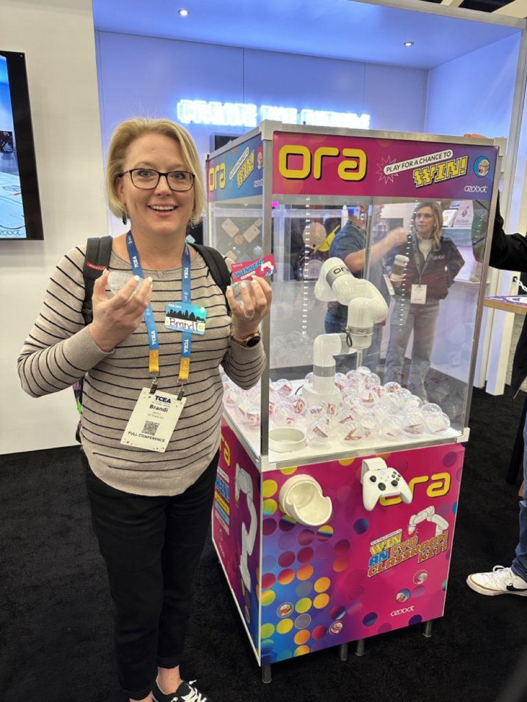 Ozobot Claw Machine with ORA winner at TCEA 2024
