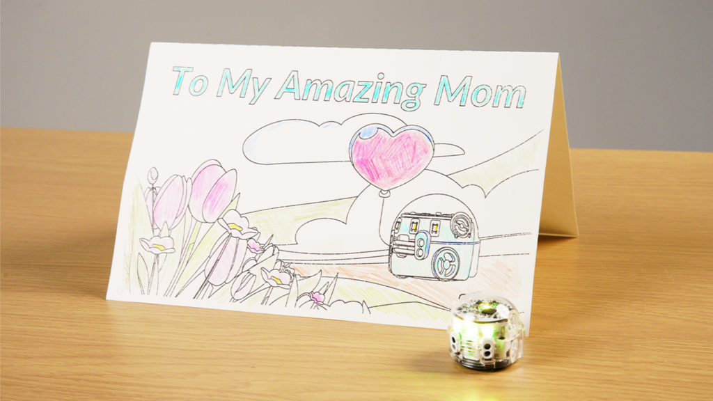 Celebrate Mothers Day with Ozobot's custom card STEAM activity