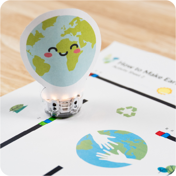Celebrate Earth Month with this beginner STEM activity. Students use color codes to program Evo to move through the track