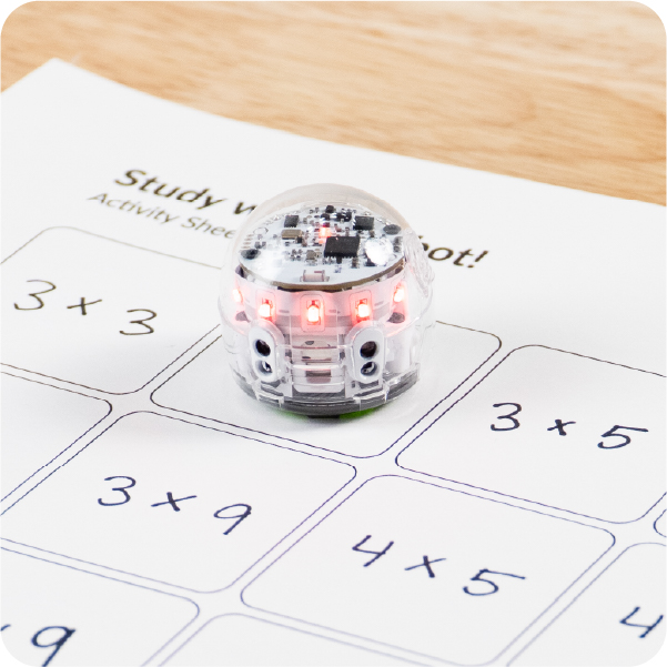 April Lesson Spotlight 2024: Students use Ozobot Blockly to enable Evo's random movements around their study guide