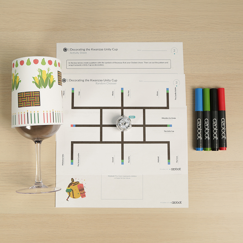 Decorating the Kwanzaa Unity Cup - a holiday themed STEM lesson for students of all grade levels