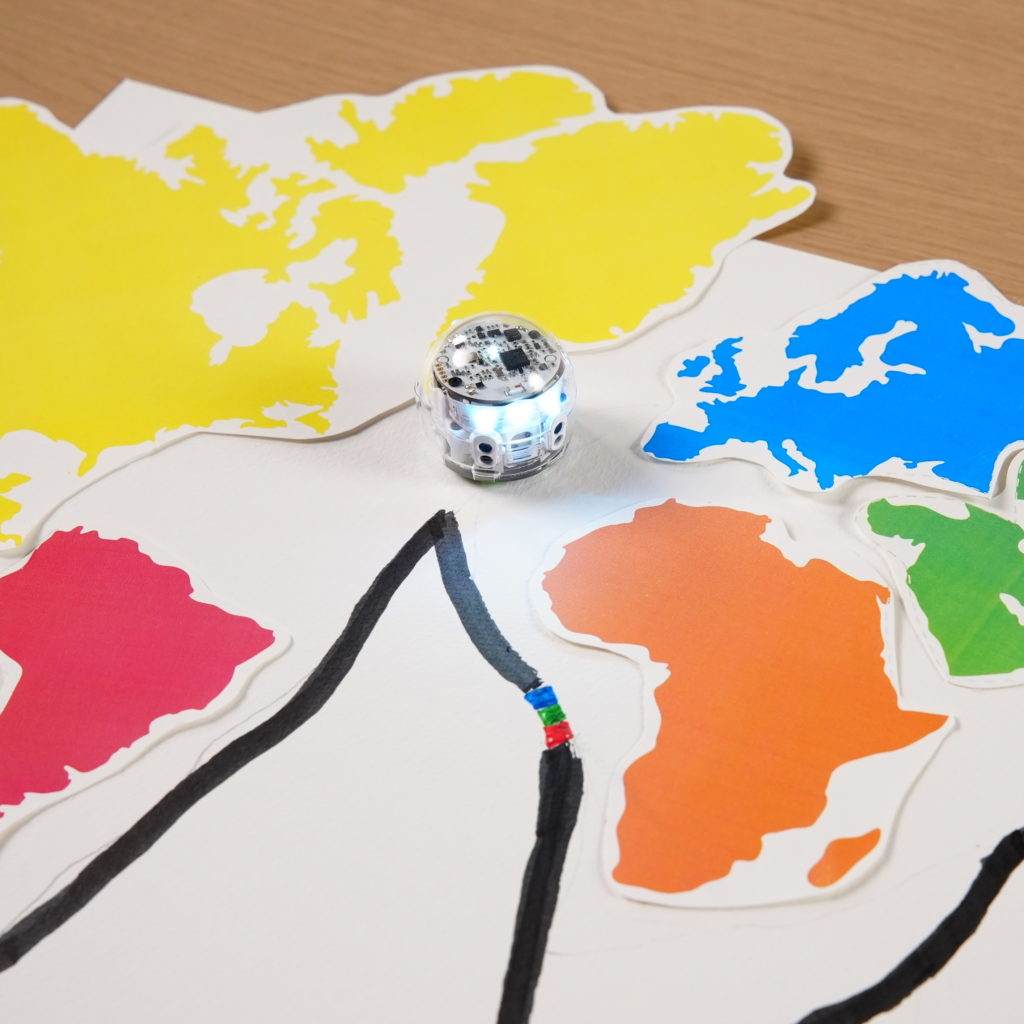 A picture of Magellan's Journey STEM activity for fifth graders by Ozobot