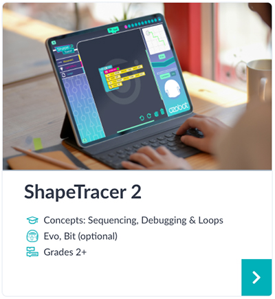 ShapeTracer 2: teach loops with virtual robot simulator by Ozobot