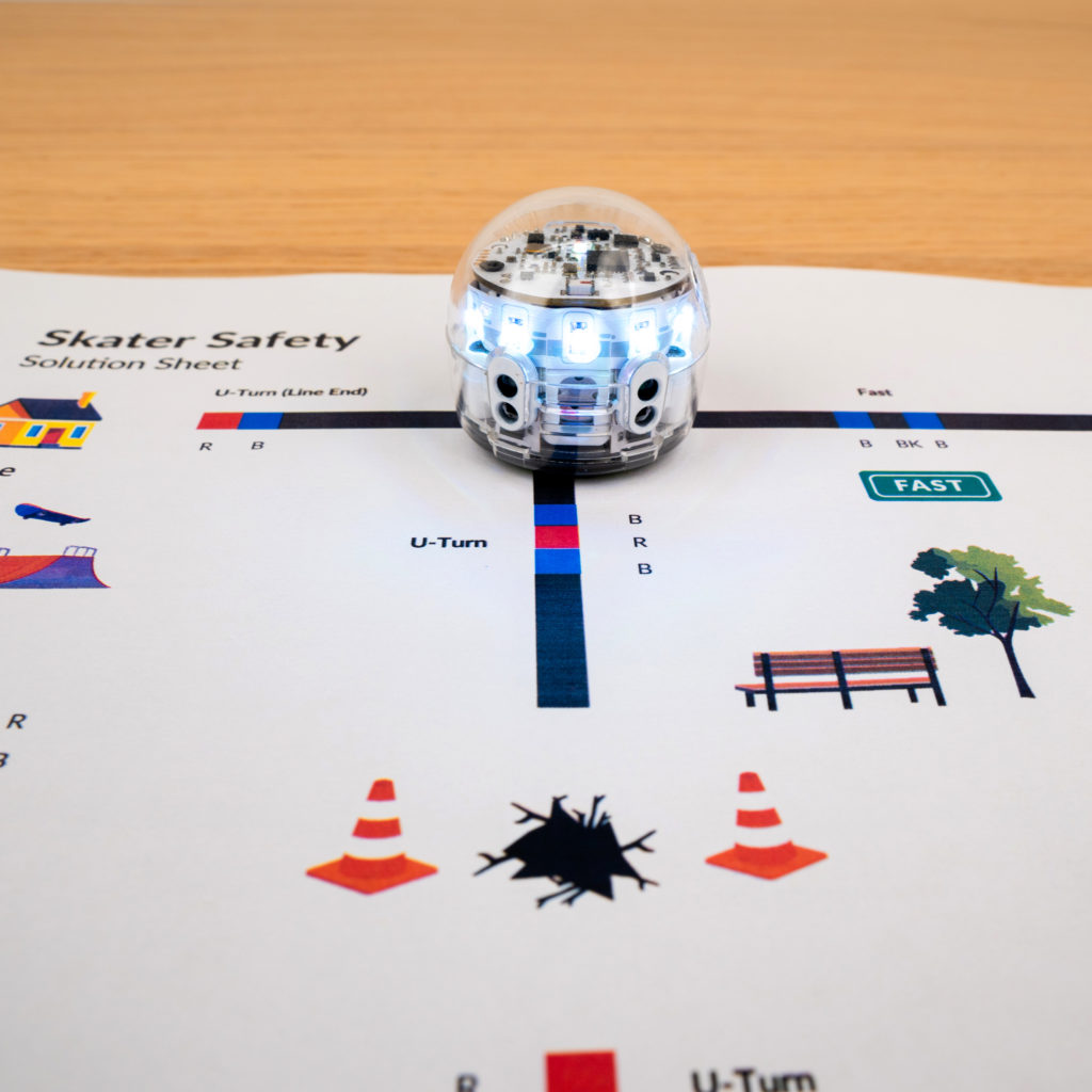 A photo from Skater Safety STEAM lesson by Ozobot