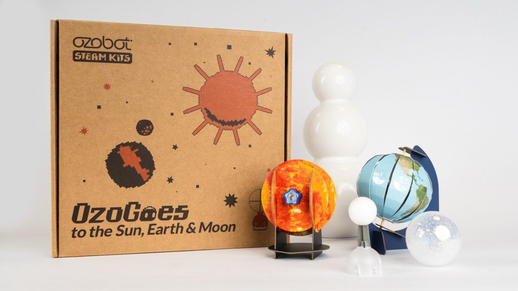 Ozobot's OzoGoes to the Sun, Earth and Moon STEAM Kit. Best-selling STEM activities for kids