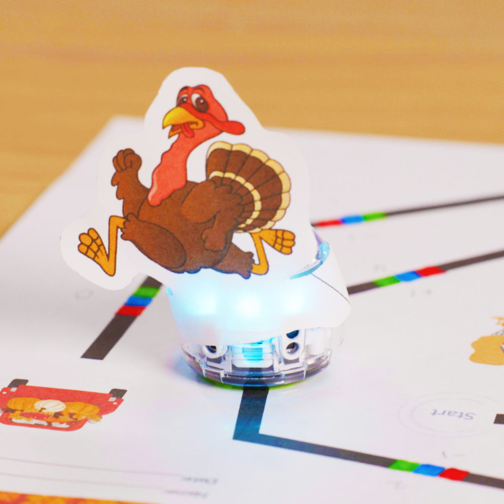 November Lesson Spotlight - an image from Run Turkey, Run lesson by Ozobot
