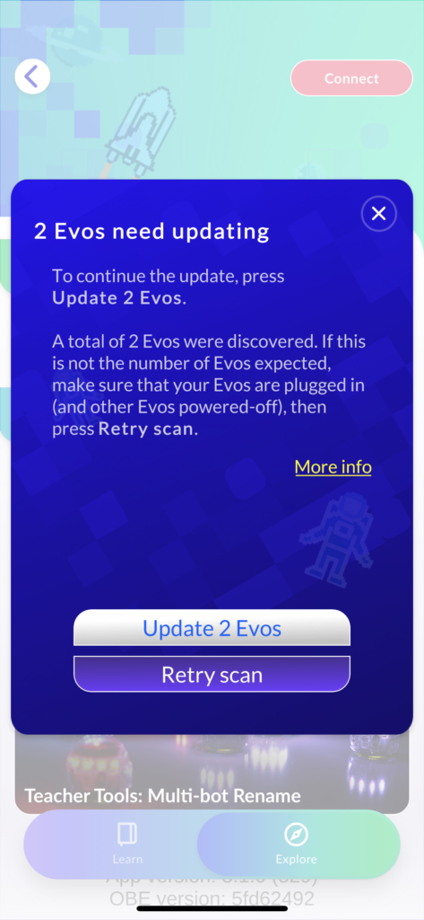 Multi bot update and how to use the Evo App on iOS