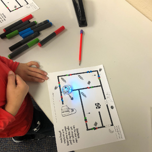 Beginner STEAM activities for kids. Students count candy, houses and match pictures using color codes