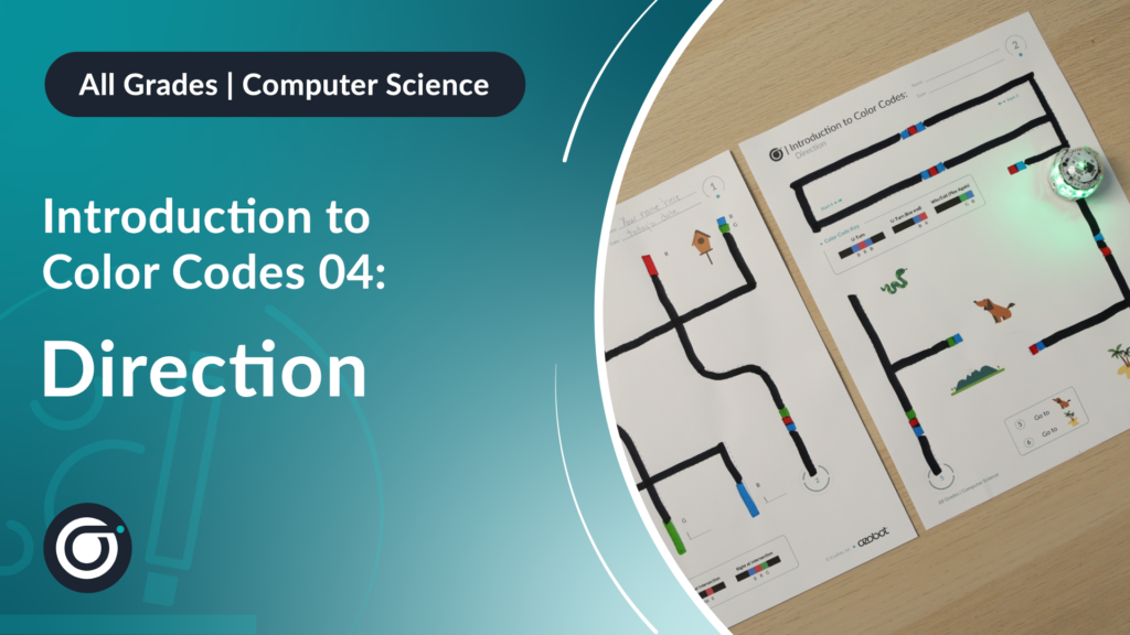 Introduction to Color Codes 4 Direction computer science activity for all grades by Ozobot