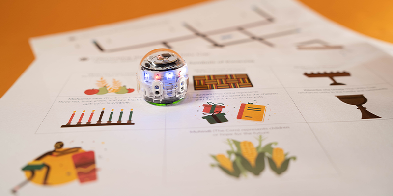 A picture of the Decorating the Kwanzaa Unity Cup lesson by Ozobot