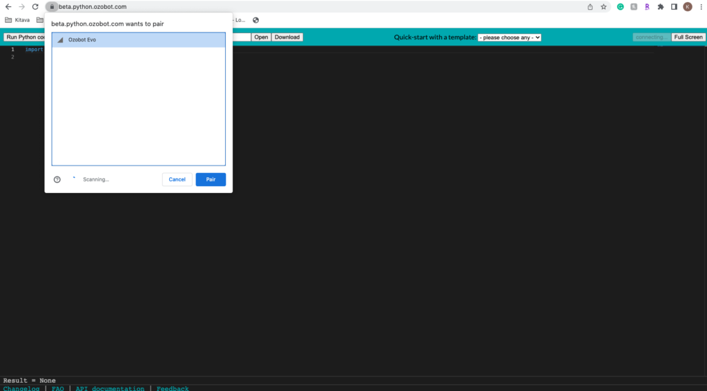 Update your Evo robots with Python Beta: Step 1