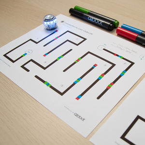 Introduction to Color Codes 09: Skills Check 2 for Grades 6-12
Advanced STEM students use Timer, Speed, and Line Switch Color Codes to complete a maze