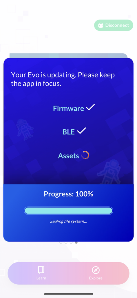 Updating Your Robots with the Evo App