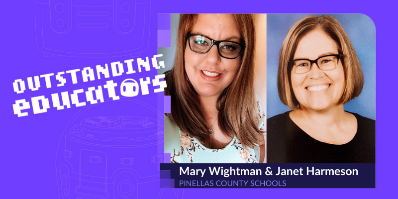 April Outstanding Educators of the Month: Mary Whightmand and Janet Harmeson