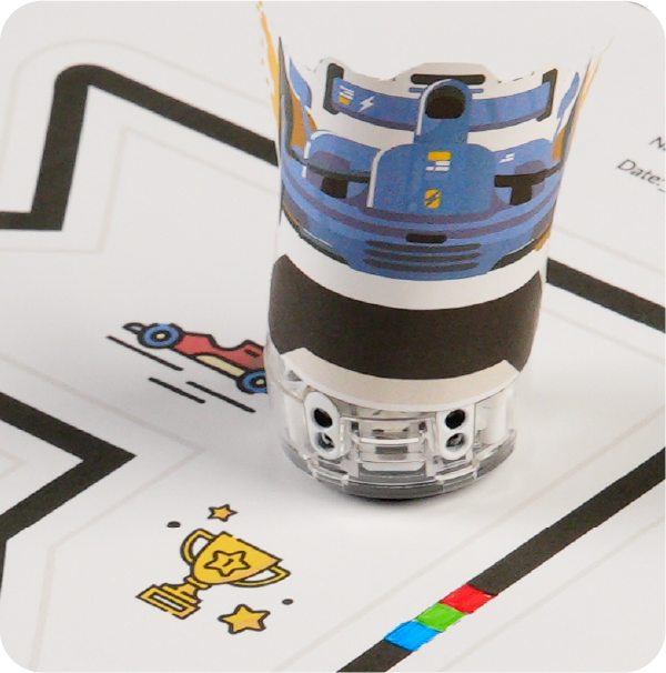 A picture from Ozobot Race Track STEM activity using Color Codes for beginner coding students
